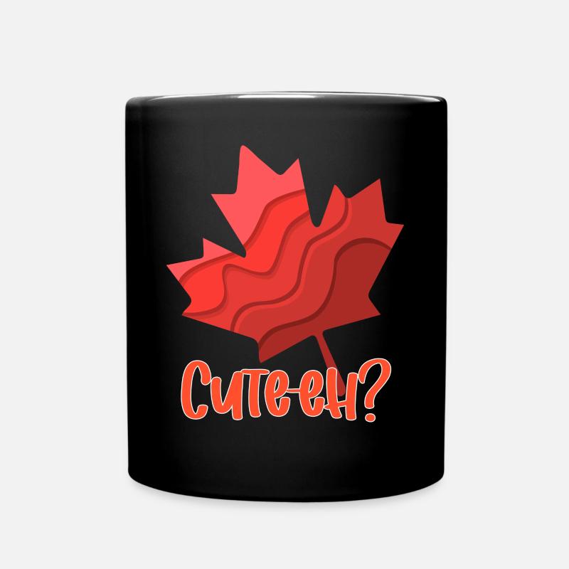 Kanada Baby Maple Leaf Niedlich-Eh - Tasse einfarbig - Schwarz
