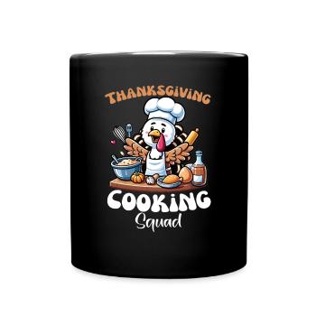 Truthahn Koch Thanksgiving Cooking Squad - Tasse einfarbig - Schwarz - Vorne