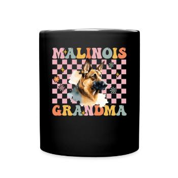 Chien Malinois belge Groovy - Mug uni - noir - Devant