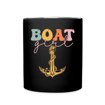 Groovy Femme Plaisancier Fille De Navigation De Plaisance - Mug uni - noir - Devant