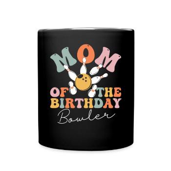 Groovy Bowling Mom - Tasse einfarbig - Schwarz - Vorne