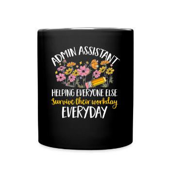 Secrétaire, Adjointe administrative, Commis de bureau - Mug uni - noir - Devant