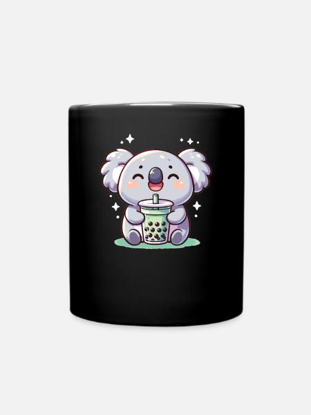 Kawaii Koalas Bubble Tea Boba Koala - Tasse einfarbig - Schwarz