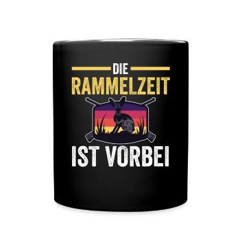 Hasenjäger Hasenjagd Kaninchenjagd Jäger - Tasse einfarbig - Schwarz - Vorne