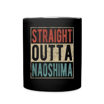 Direkt aus Naoshima - Tasse einfarbig - Schwarz - Vorne