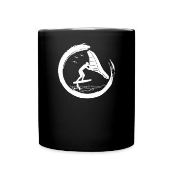 Wingfoil-Surfer Wingfoiling Hydrofoil Wing-Foiling - Tasse einfarbig - Schwarz - Vorne