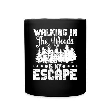 Amoureux des arbres Randonneurs Propriétaires de chiens Amoureux des chiens - Mug uni - noir - Devant