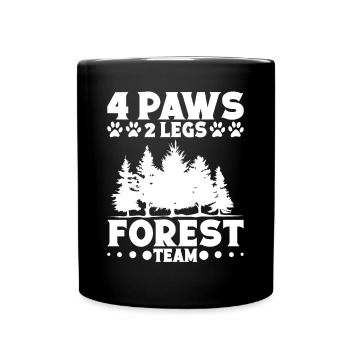 Propriétaire de la forêt, amoureux des chiens, alpiniste, randonneur, H - Mug uni - noir - Devant