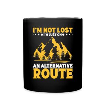Hiking Holiday Mountaineering Mountaineering - Full Colour Mug - black - Front