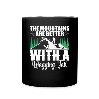 Hundewanderung Liebhaber liefert Bergsteiger Hunde - Tasse einfarbig - Schwarz - Vorne