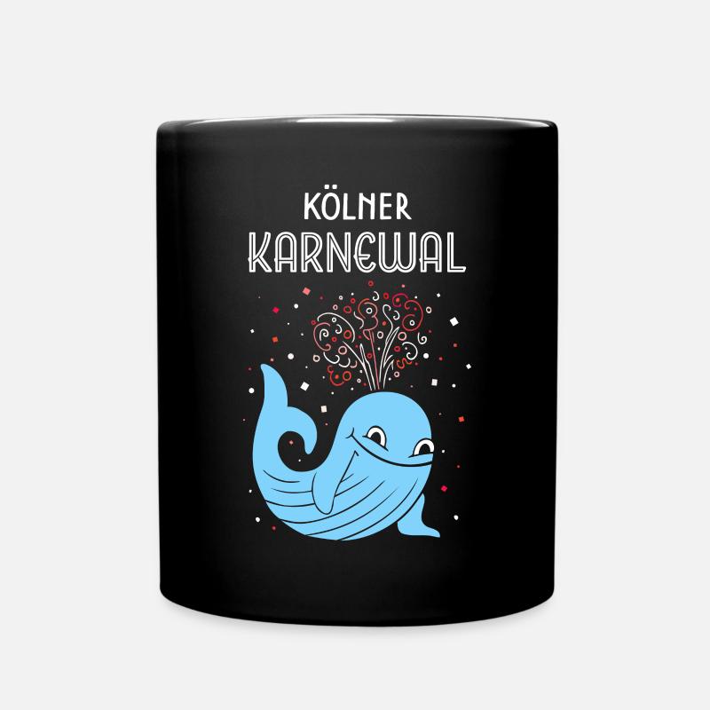 Kölner Karneval Fasching Konfetti Weiberfasnacht - Tasse einfarbig - Schwarz