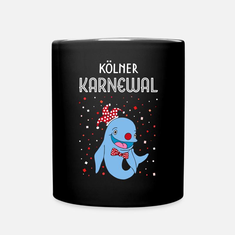 Kölner Karneval Fasching Konfetti Rosenmontag - Tasse einfarbig - Schwarz