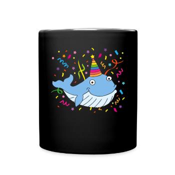 Carnival, Carnival, Confetti, Fool's Cap, Shrove Monday - Full Colour Mug - black - Front