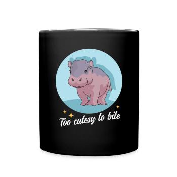 Hippopotame bébé hippopotame hippopotame cadeau - Mug uni - noir - Devant