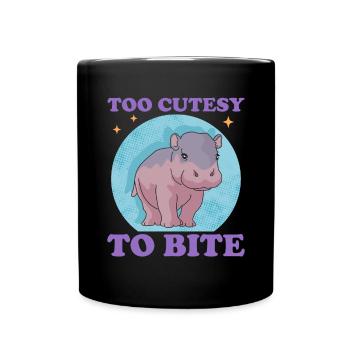 Hippopotame bébé hippopotames hippopotame cadeau - Mug uni - noir - Devant