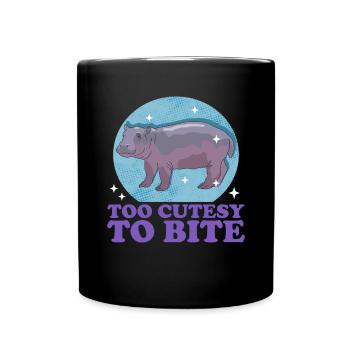 Hippopotame hippopotame hippopotames cadeau de bébé - Mug uni - noir - Devant