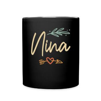 Love Nina Funny Grandma - Full Colour Mug - black - Front