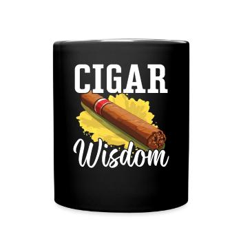 Fumer le cigare Fumée de tabac Cigare fumeur de cigarette - Mug uni - noir - Devant
