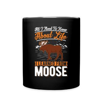 Moose Gift Moose Antlers Scandinavia - Full Colour Mug - black - Front