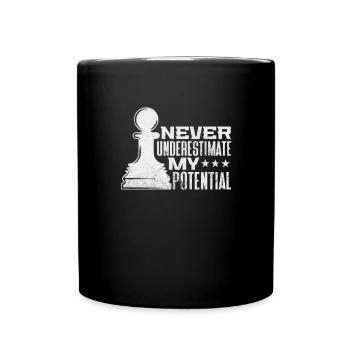 Schach - Tasse einfarbig - Schwarz - Vorne