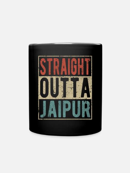 Direkt aus Jaipur - Tasse einfarbig - Schwarz