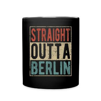 Direkt aus Berlin raus - Tasse einfarbig - Schwarz - Vorne
