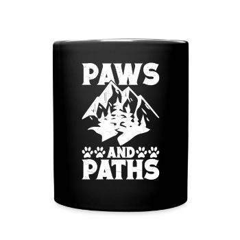 Hundeliebhaber Bergsteigen Hund Wandern - Tasse einfarbig - Schwarz - Vorne