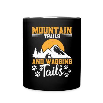 Wandern Hundehalter Bergsteiger Hund Wanderer - Tasse einfarbig - Schwarz - Vorne