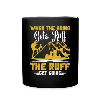 Dog Hiking Accessories Hiking Mountain Dog Owners - Full Colour Mug - black - Front