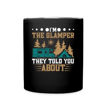Sac à dos pour le camping et la randonnée glamping - Mug uni - noir - Devant
