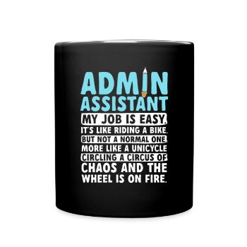 Secrétaire, Adjointe administrative, Commis de bureau - Mug uni - noir - Devant