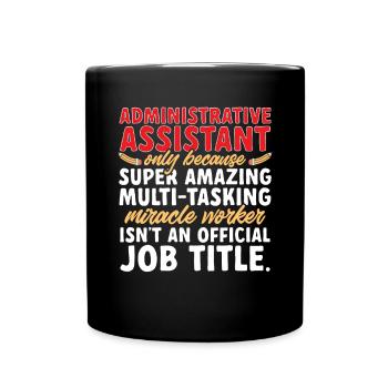 Secrétaire, Adjointe administrative, Commis de bureau - Mug uni - noir - Devant