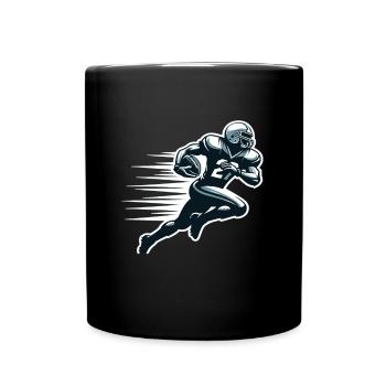 Footballer, American Football Quarterback - Full Colour Mug - black - Front