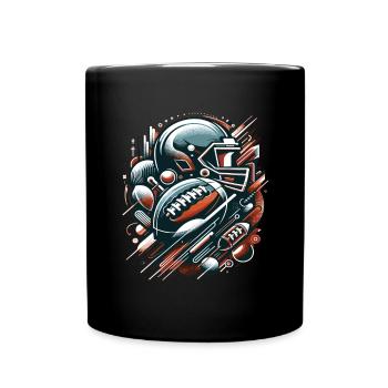 American Football Football Football Helmet Football - Full Colour Mug - black - Front