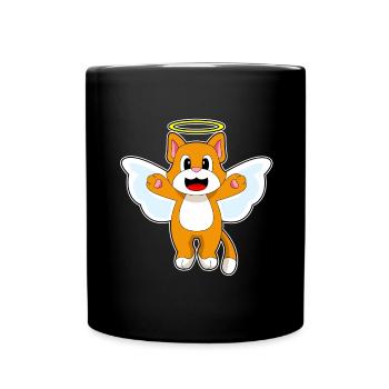 Ailes d’ange chat - Mug uni - noir - Devant