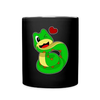 Funny Snake - Full Colour Mug - black - Front
