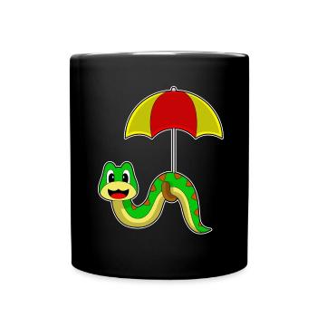 Parapluie serpent - Mug uni - noir - Devant