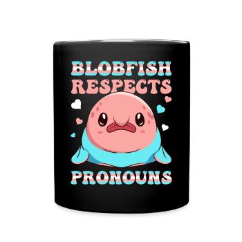 Kawaii Transgender Flagge Trans - Tasse einfarbig - Schwarz - Vorne