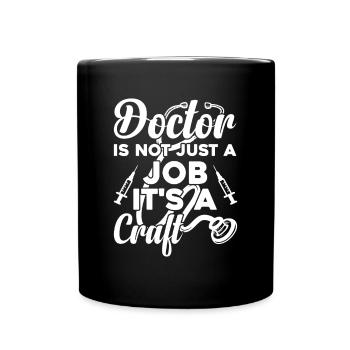 Le médecin n’est pas seulement un travail, c’est un métier - Urgence - Mug uni - noir - Devant