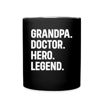 Grandpa Doctor Hero Legend - Grandpa Doctor - Full Colour Mug - black - Front