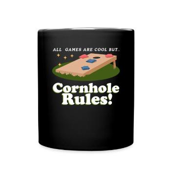 Joueurs de cornhole | Sac de haricots trou aveugle cadeau - Mug uni - noir - Devant