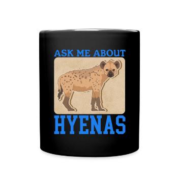 Hyena, spotted hyena, hyena gift - Full Colour Mug - black - Front