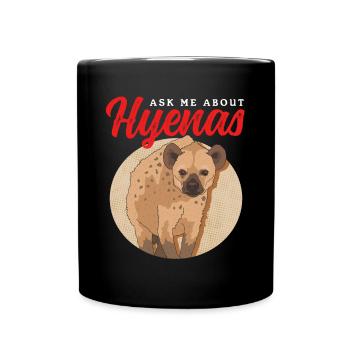 Hyène hyène tacheté hyène cadeau - Mug uni - noir - Devant