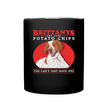 Brittany Epagneul Breton Vorstehhund Geschenk - Tasse einfarbig - Schwarz - Vorne