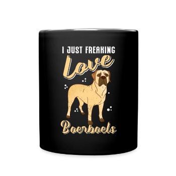 Boerboel chiens chien propriétaire cadeau - Mug uni - noir - Devant