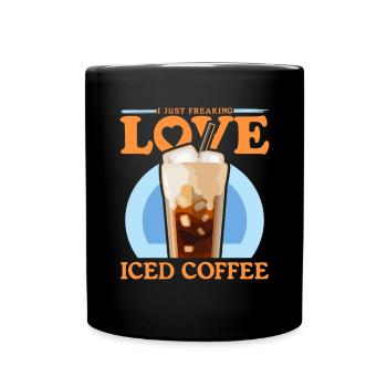 Iced Coffee Iced Coffee Coffee Lover Gift - Full Colour Mug - black - Front