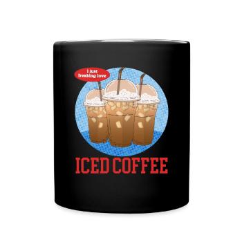 Iced Coffee Coffee Lover Iced Coffee Gift - Full Colour Mug - black - Front