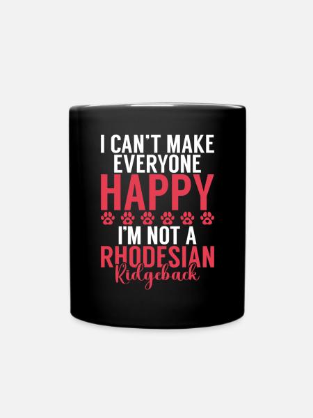 Rhodesian Ridgeback Gifts - Tasse einfarbig - Schwarz