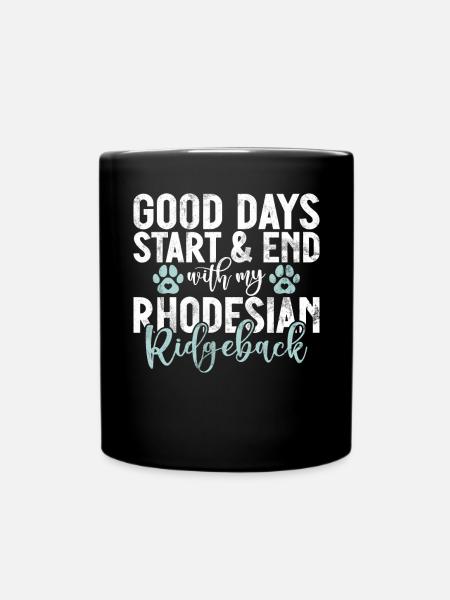 Rhodesian Ridgeback Gifts - Tasse einfarbig - Schwarz