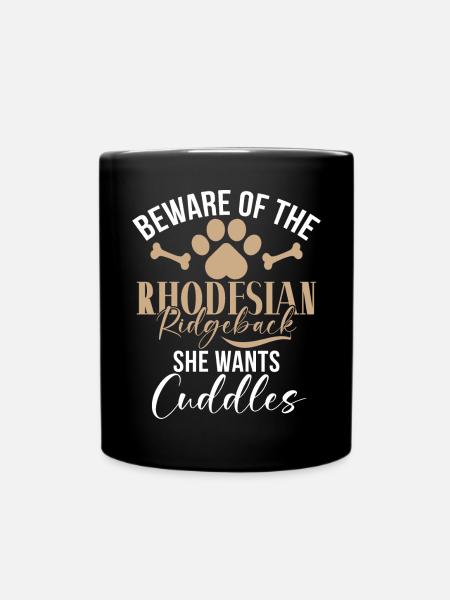Rhodesian Ridgeback Gifts - Tasse einfarbig - Schwarz